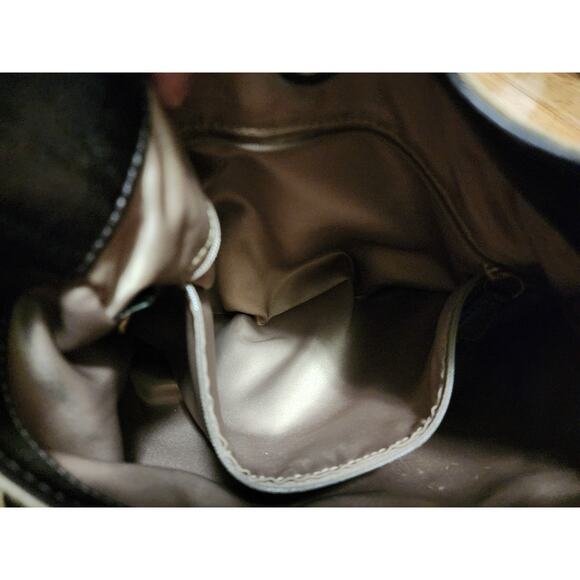 Coach Madison Hobo Style Hand Shoulder Bag #F0973-14305, Tan Sateen w Brown Trim - Picture 10 of 16